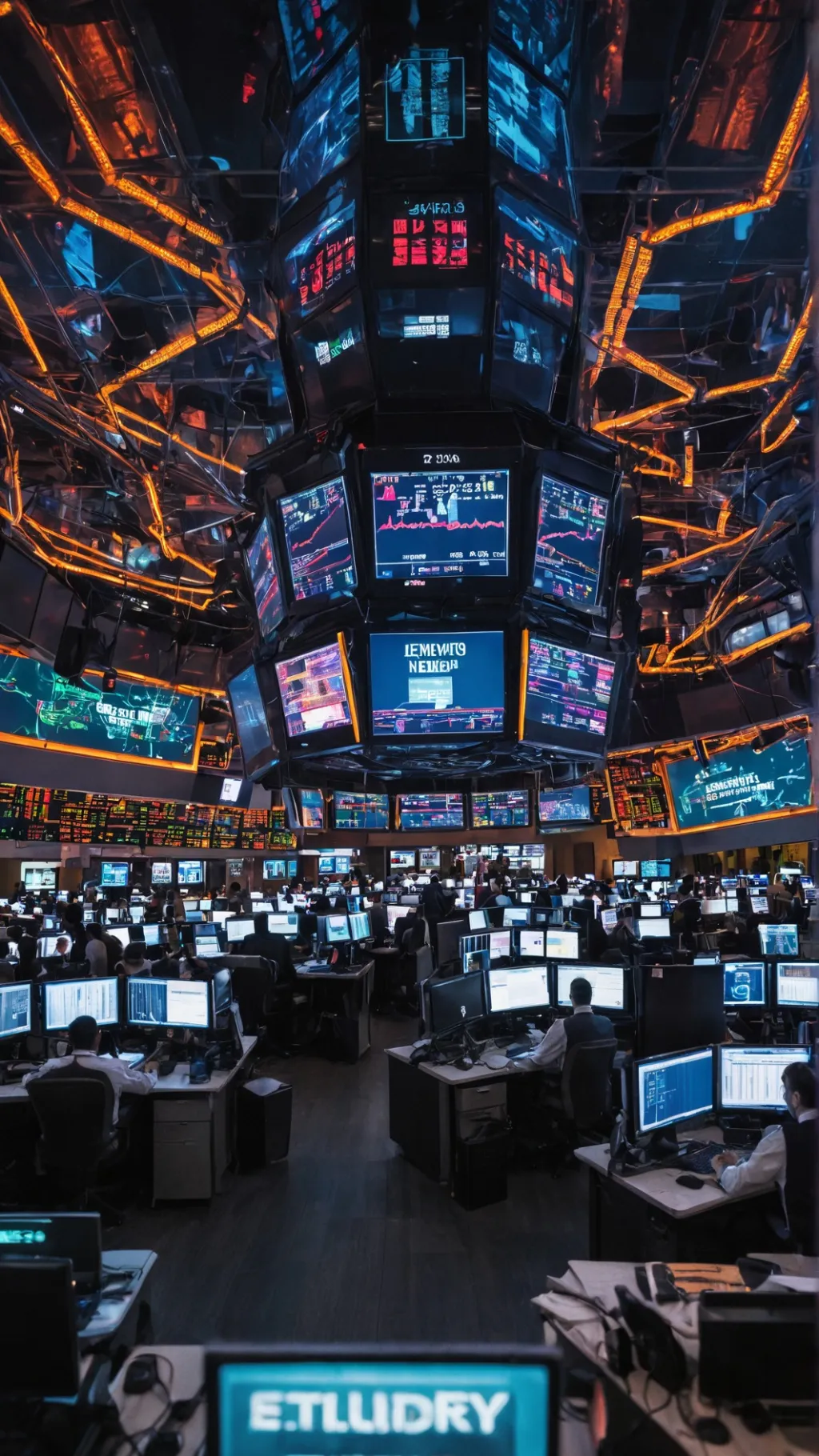 ai character: Trading Center background