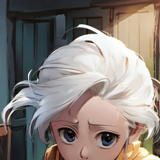 chat with ai character: white haired girl🤨