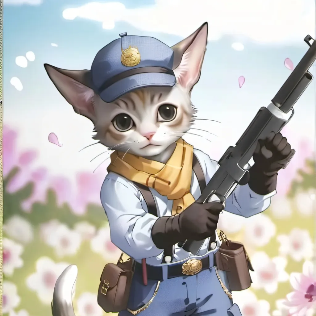 chat with ai character: El Gato with a gun