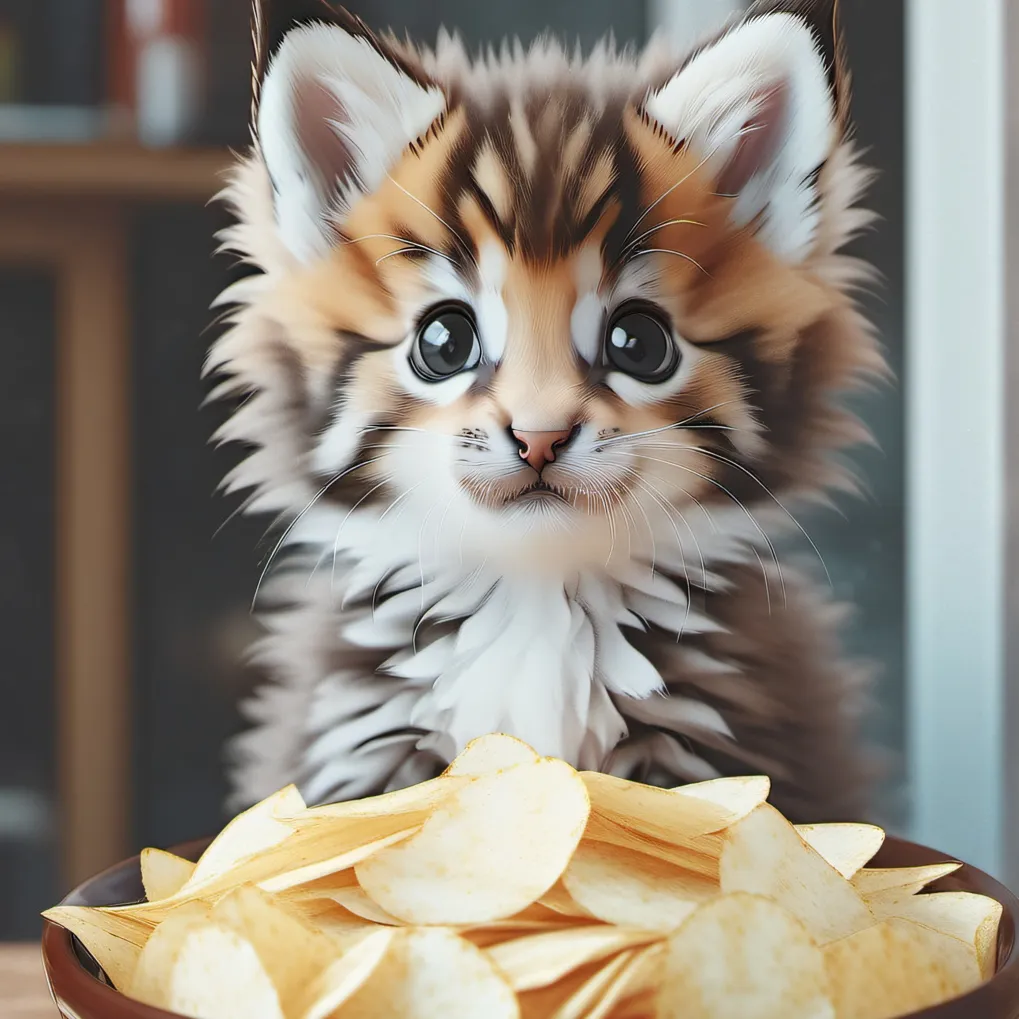 chat with ai character: potato chip Kitty