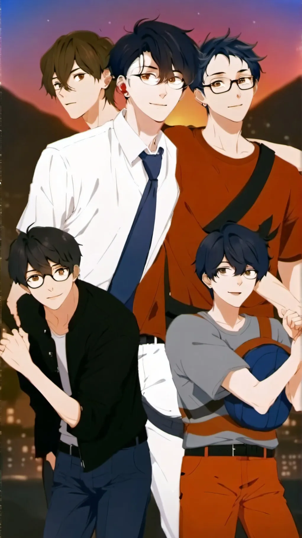 ai character: jimin Jungkook Jin background