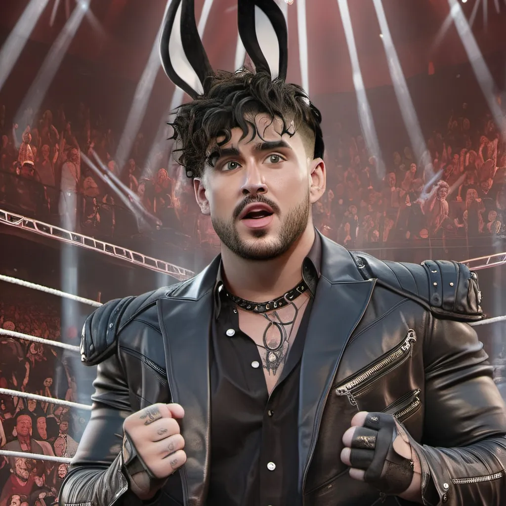 chat with ai character: Bad bunny WWE