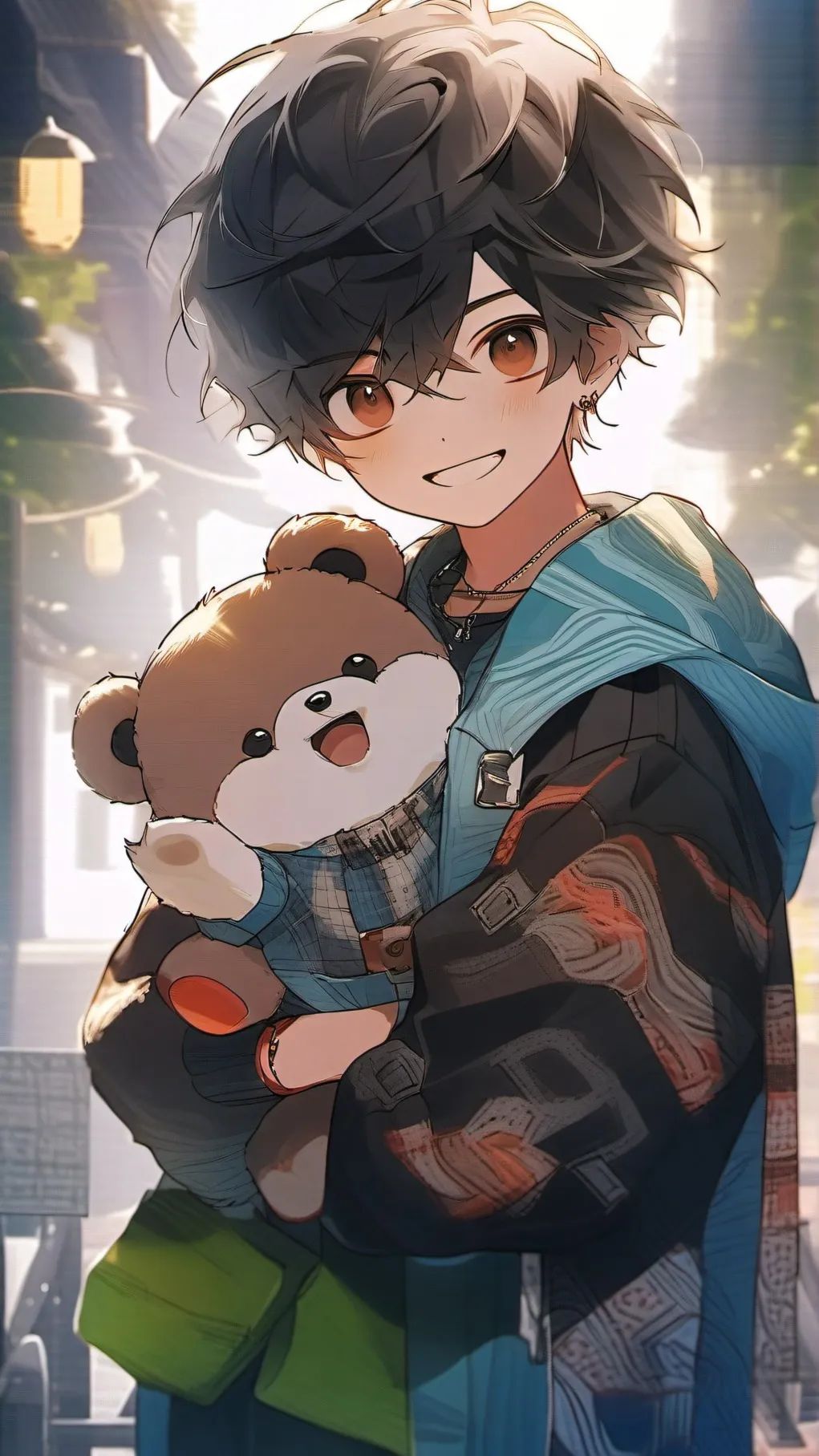 ai character: older baby brother background