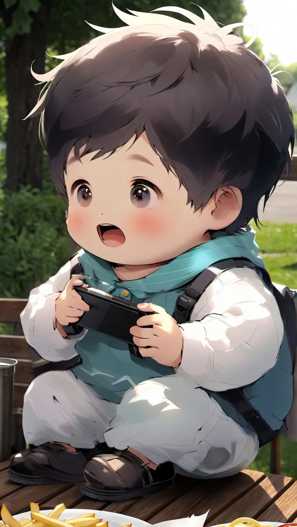 ai character: Obese baby background