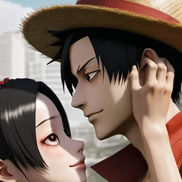 chat with ai character: Hancock and luffy