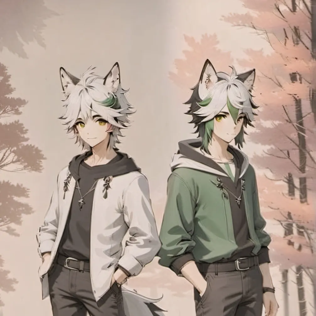 chat with ai character: Chiro and Liam💚⚪