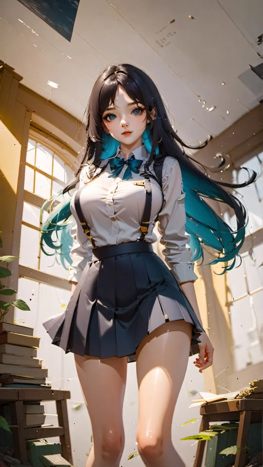 ai character: mundo futuro background