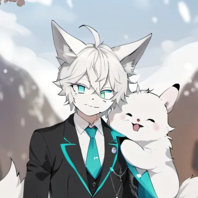 chat with ai character: furry gojo :3