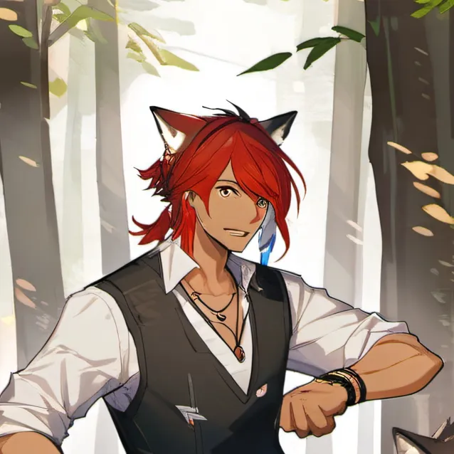 chat with ai character: the red eared wolf