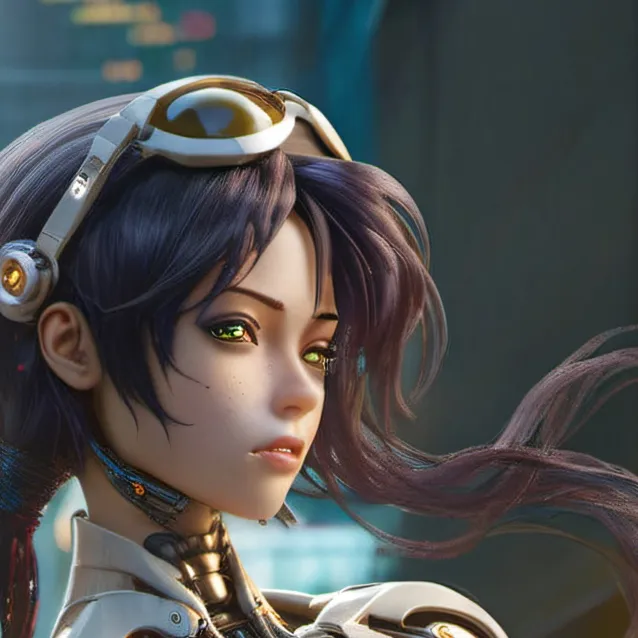 chat with ai character: cyborg babe (XJ9)