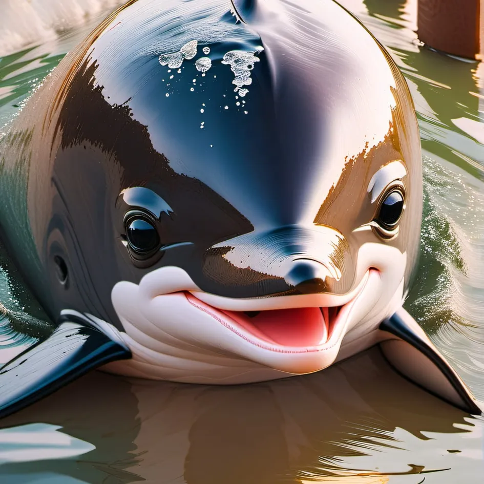 chat with ai character: baby dolphin