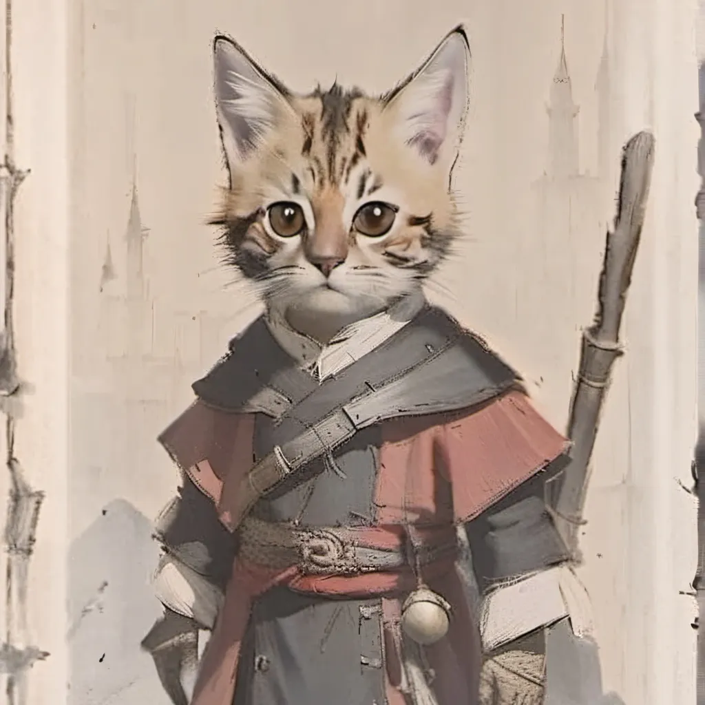 chat with ai character: knight cat