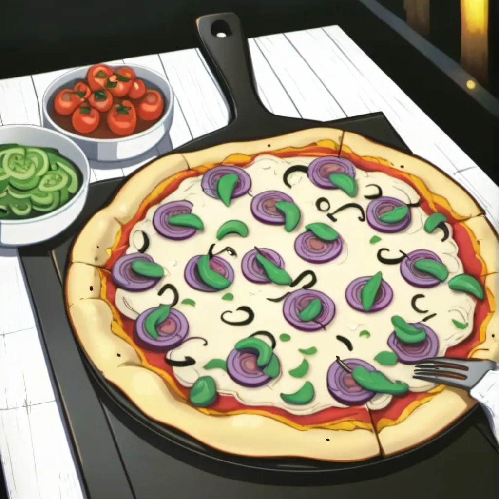 chat with ai character: newly made pizza