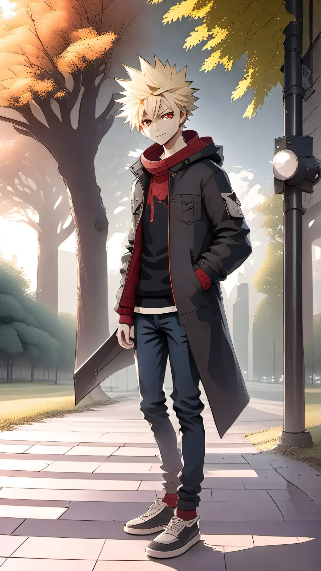 ai character: katsuki bakugo background