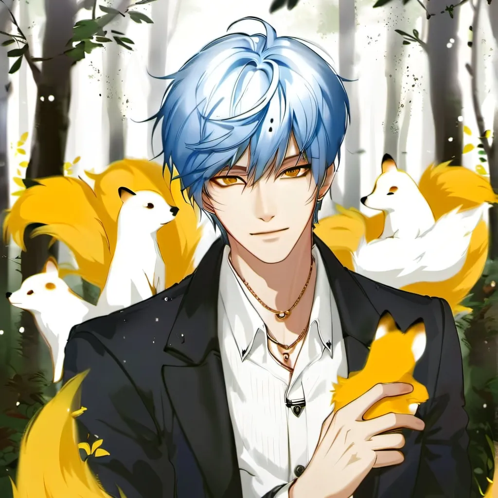 chat with ai character: ice kitsune
