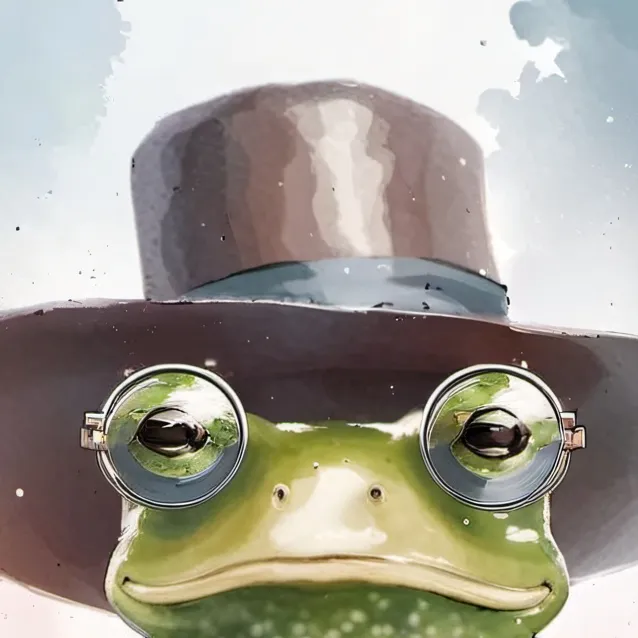 chat with ai character: fancy frog