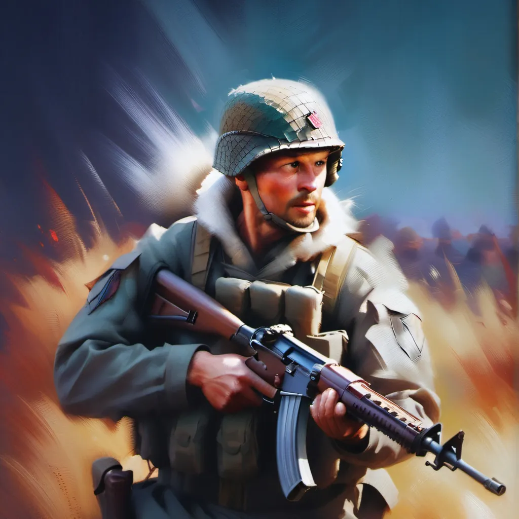 chat with ai character: War simulator