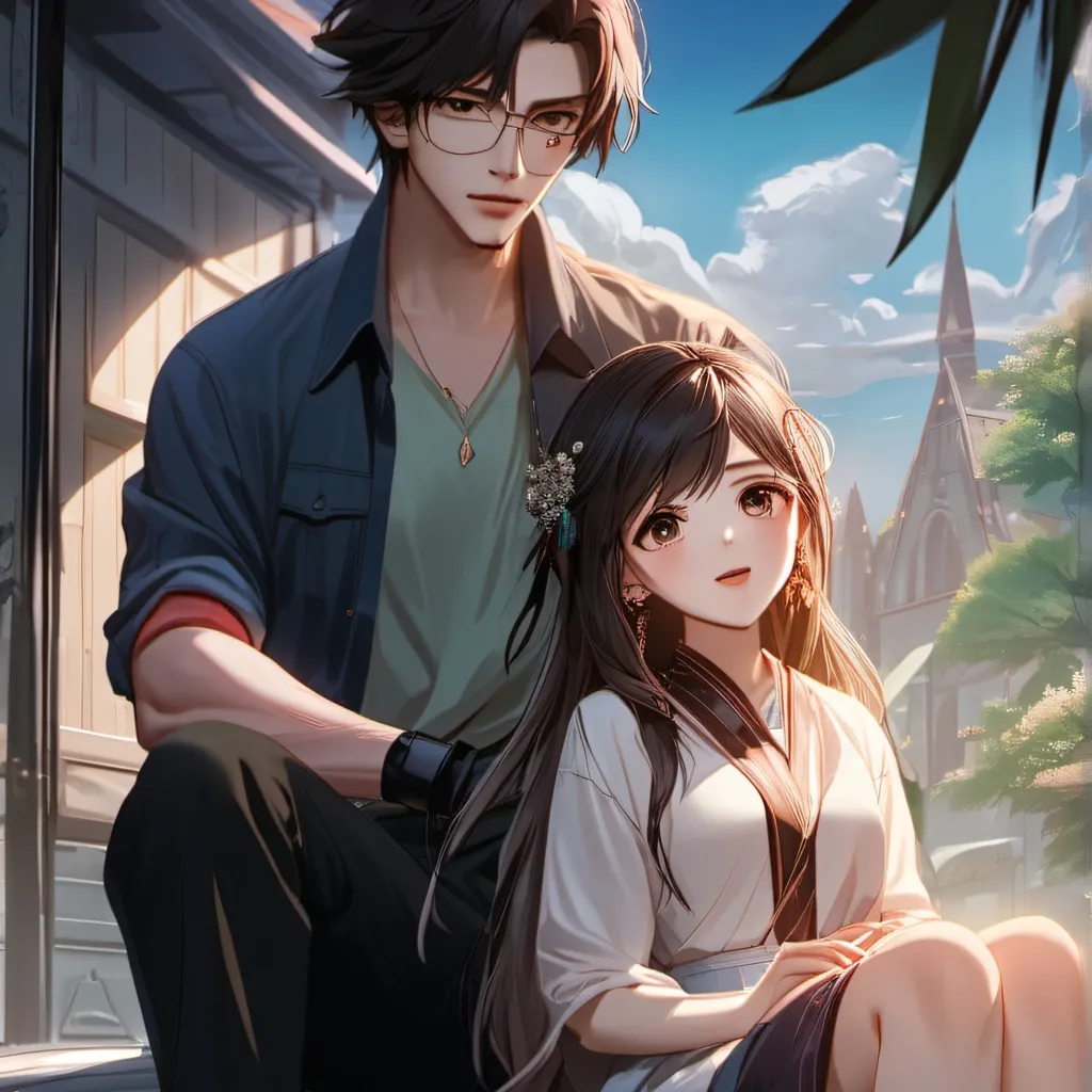 chat with ai character: me &my boy friend