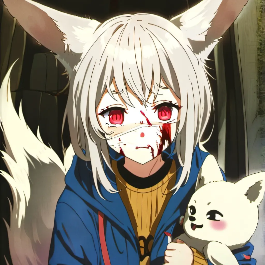 chat with ai character: sad fox-ghost girl