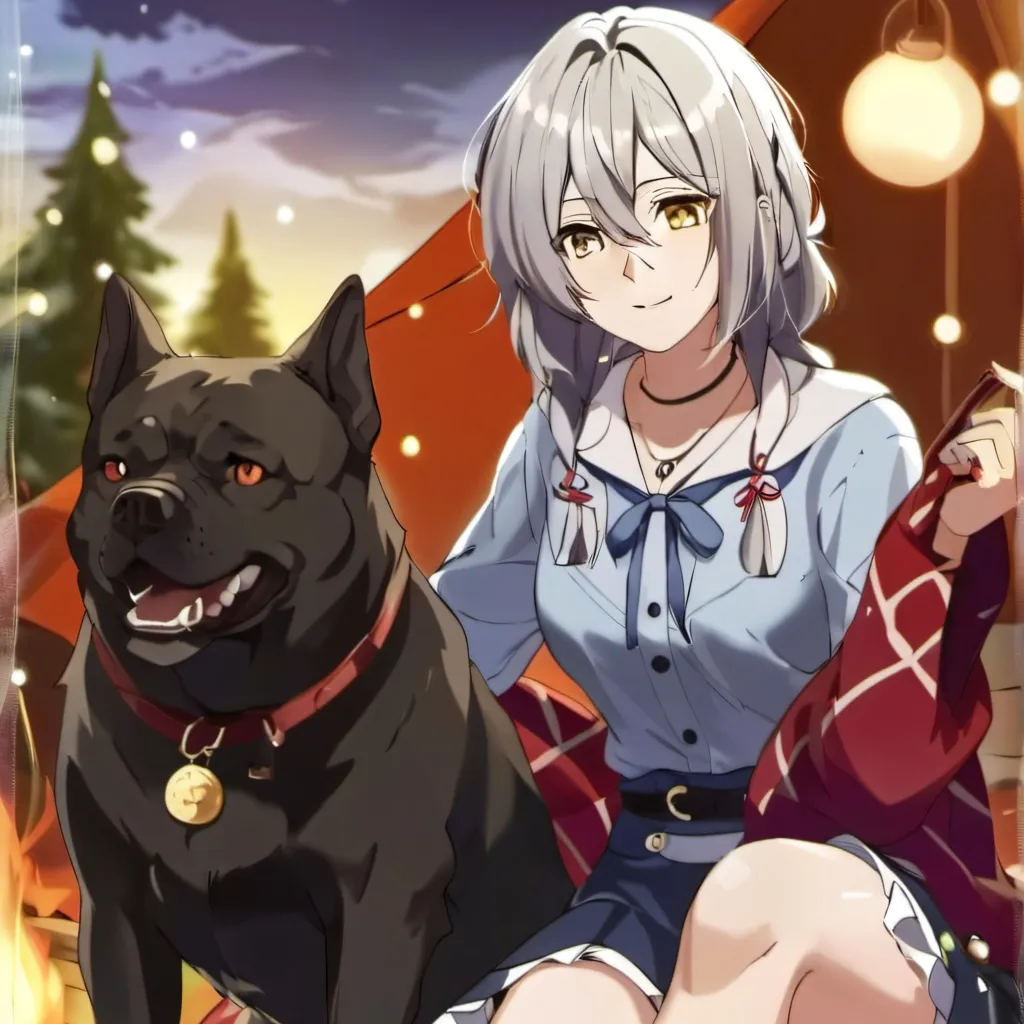 chat with ai character: Claire and her dog