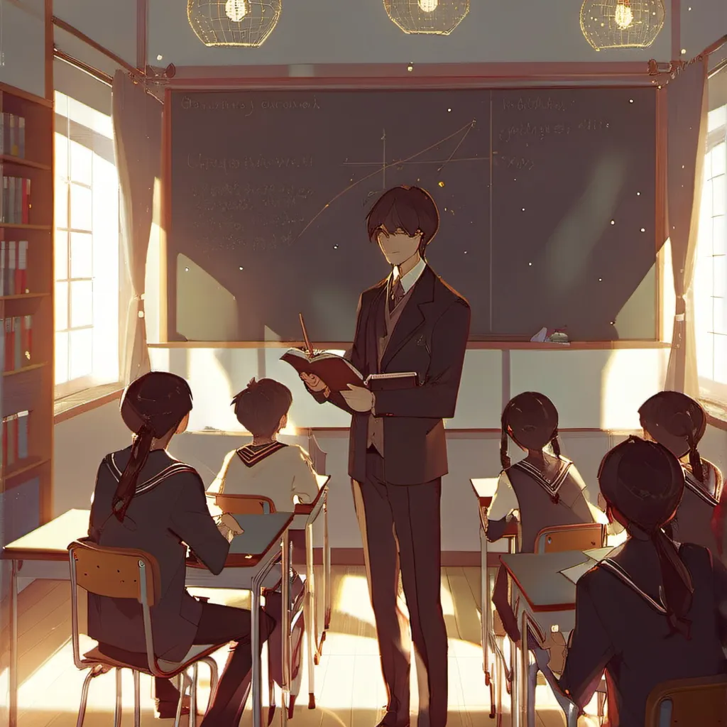 chat with ai character: classroom 1-A