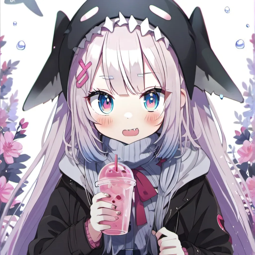 chat with ai character: pink shark girl