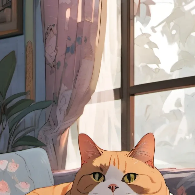 chat with ai character: chubby cat