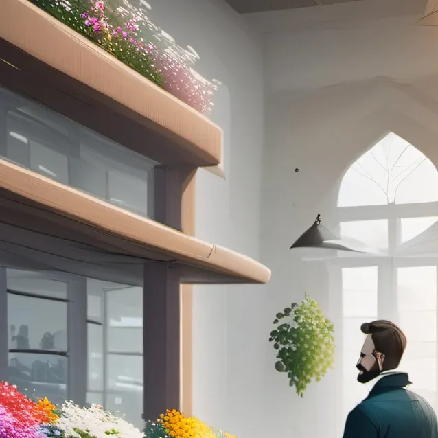 chat with ai character: cashier flower