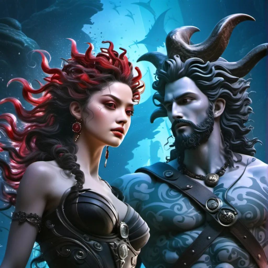 chat with ai character: Poseidon an Medusa
