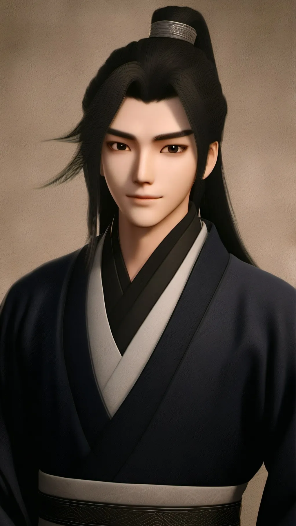 ai character: Zephyr 藍徐風 background