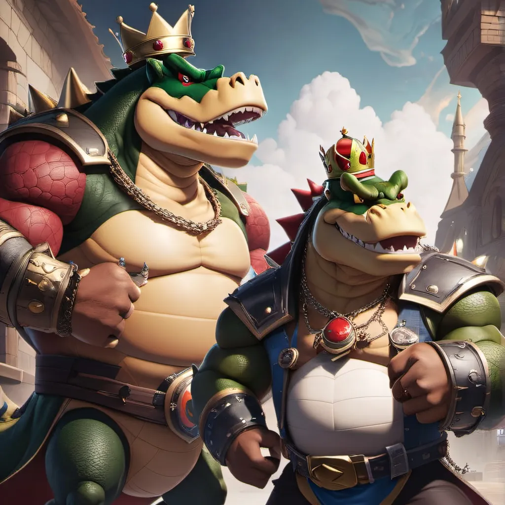 chat with ai character: Bowser and K. Rool