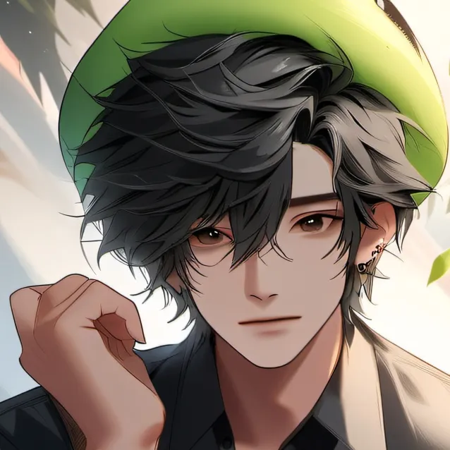 chat with ai character: green slime boy