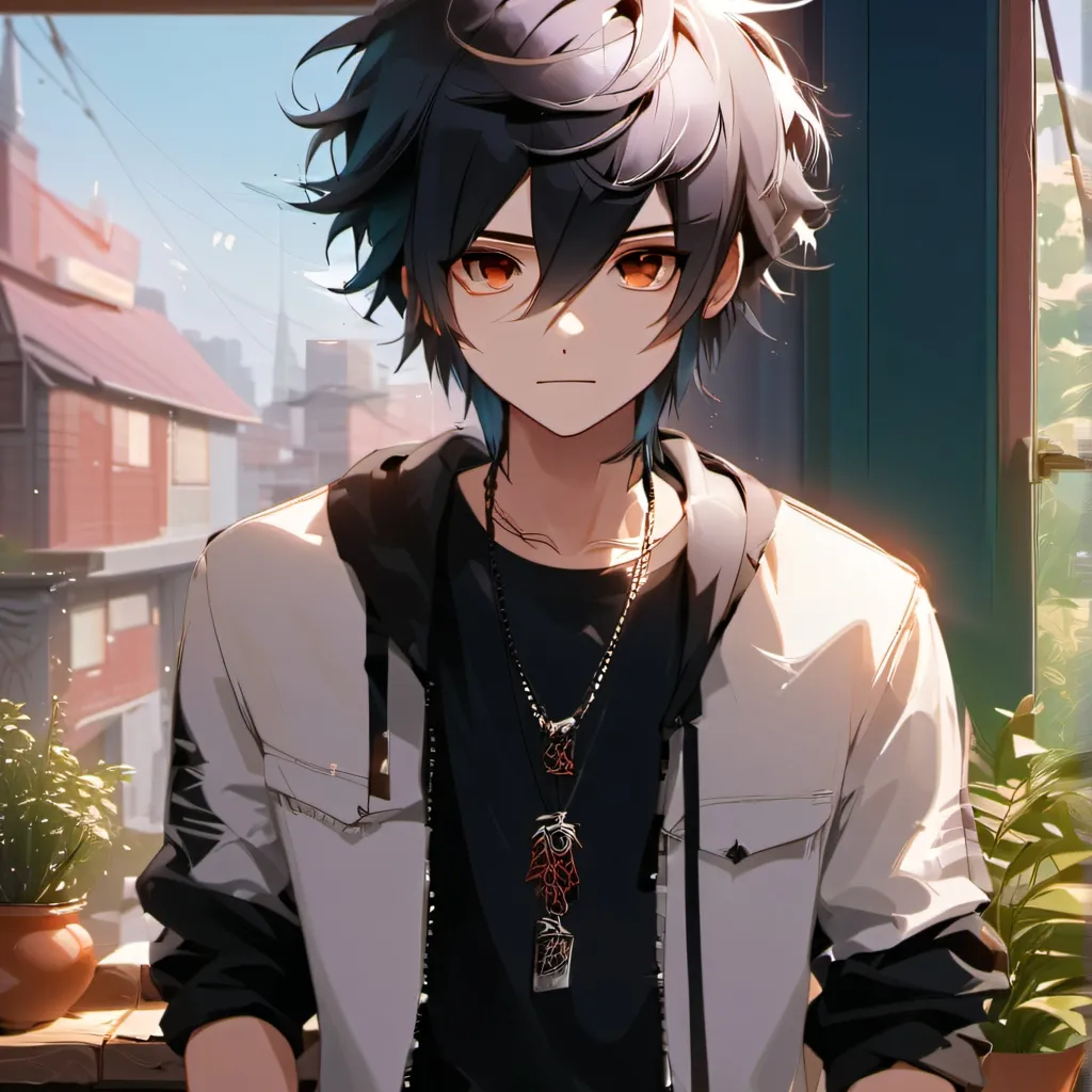 chat with ai character: Kai (emo boy)