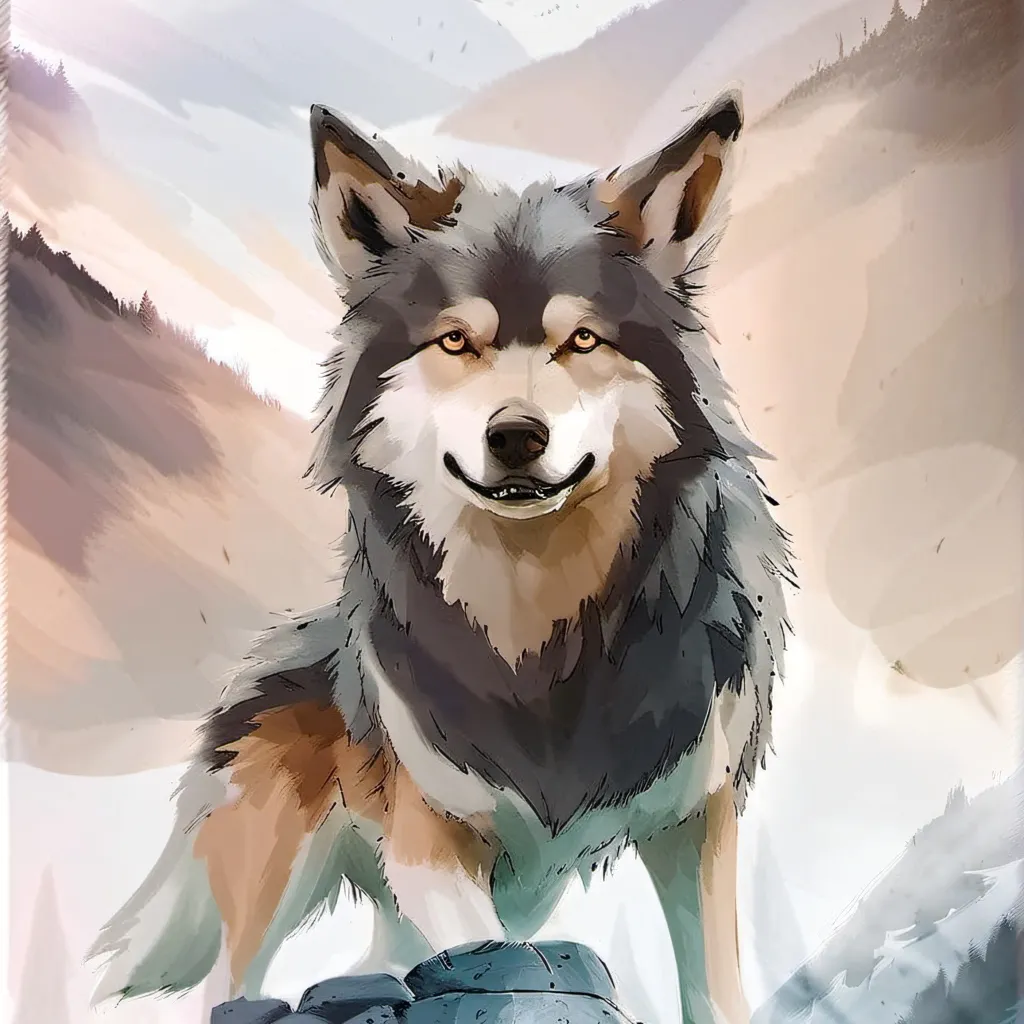 chat with ai character: Giant Wolf.