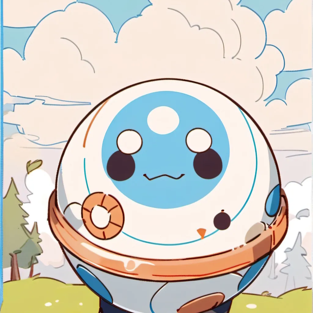 chat with ai character: Cute blue ball
