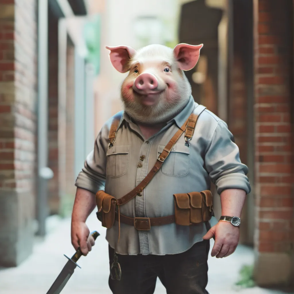 chat with ai character: pig man