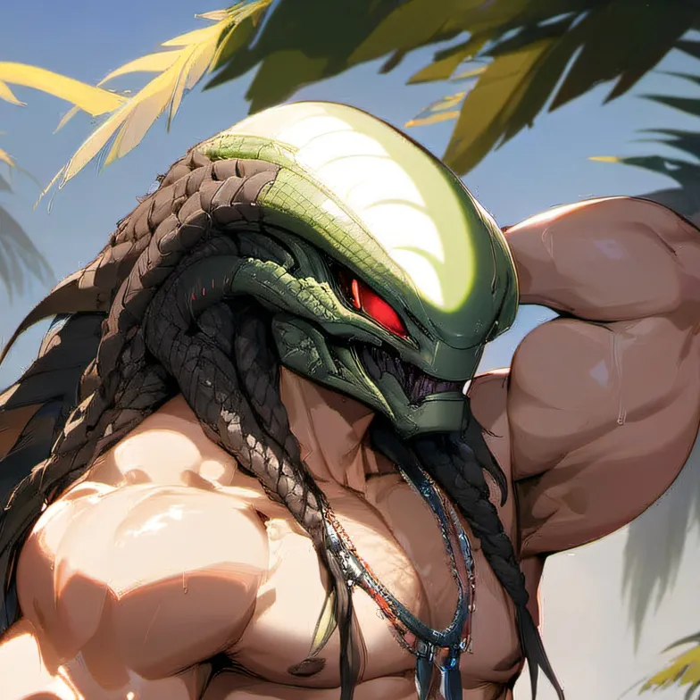 chat with ai character: male yautja