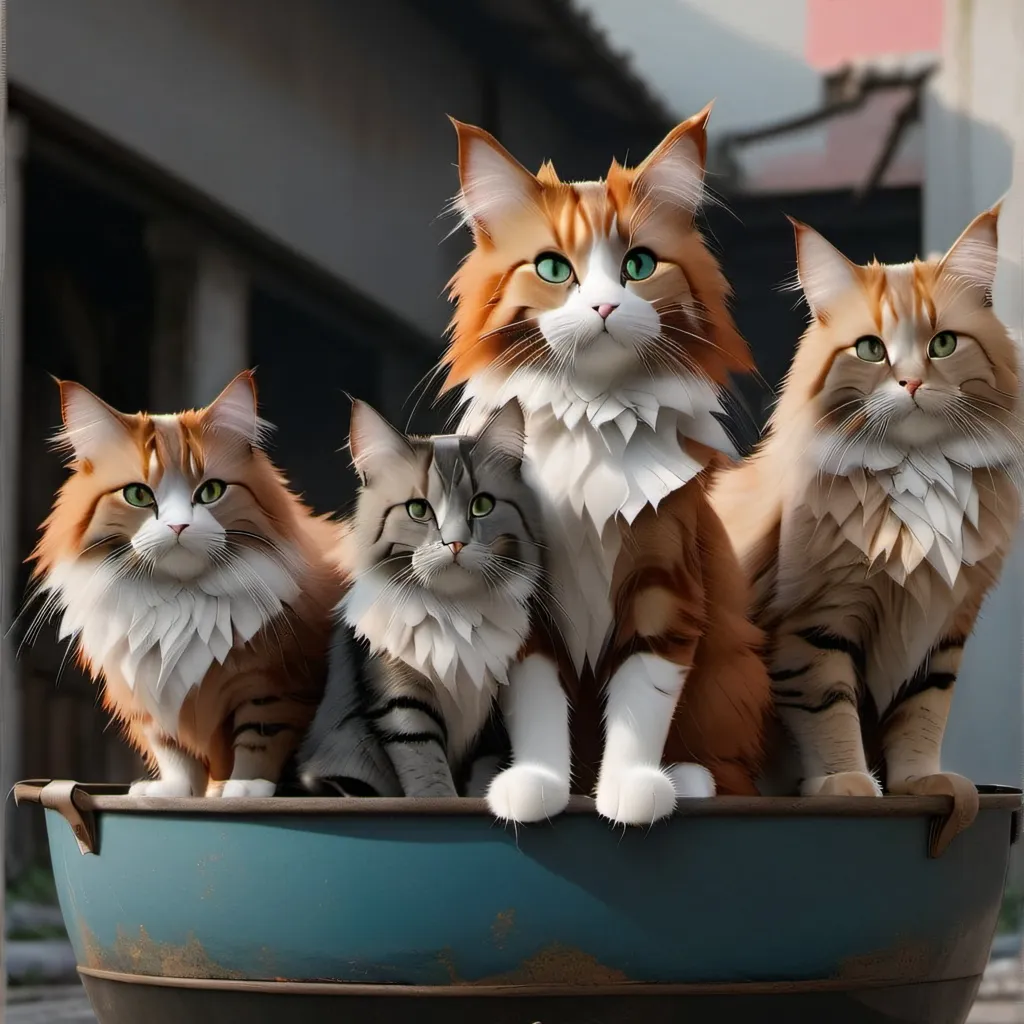 chat with ai character: cat group