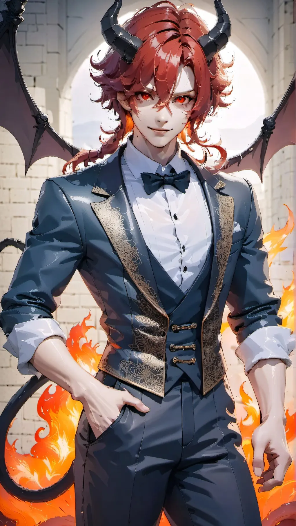 ai character: bendy background