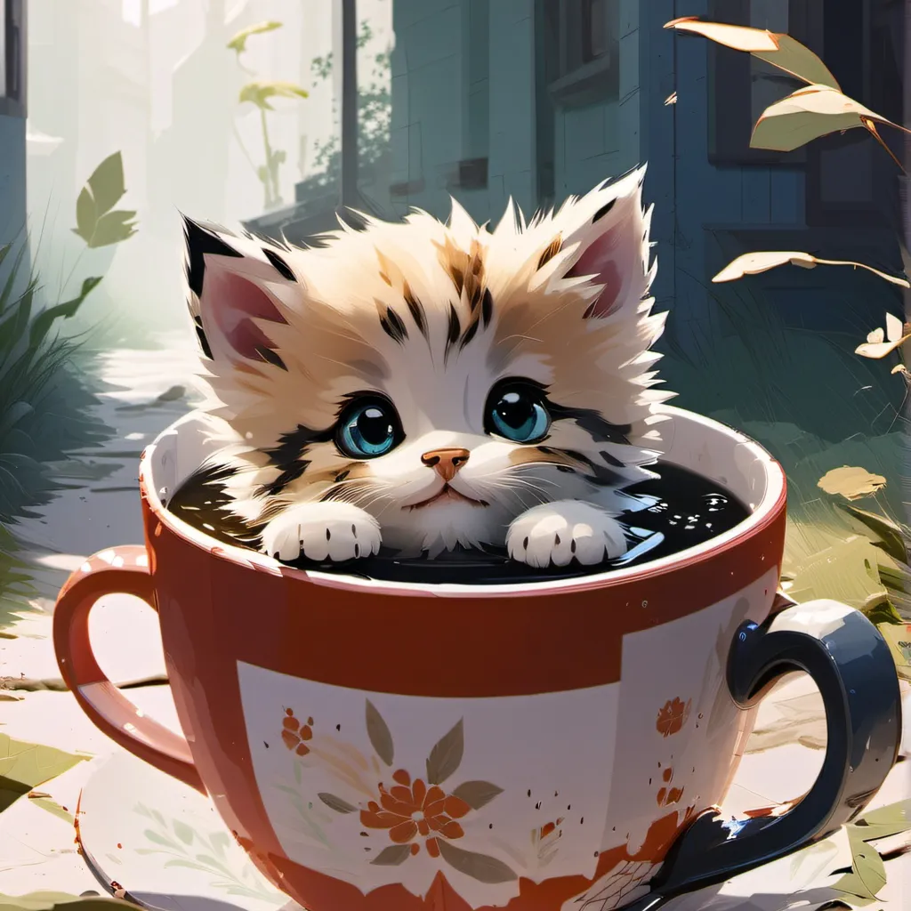chat with ai character: little kitten