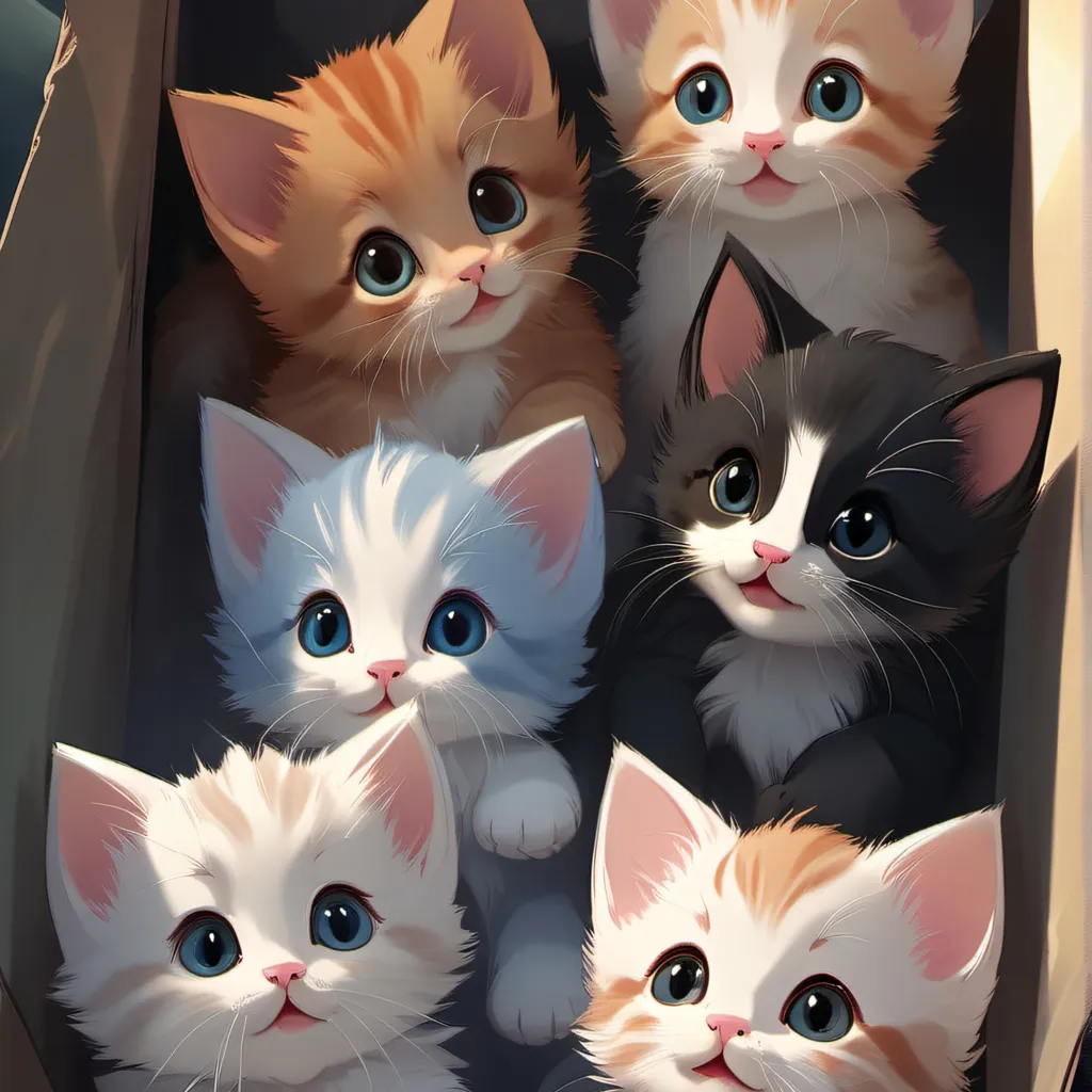 chat with ai character: 5 little kittens