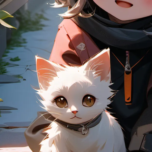 chat with ai character: Lisa and her cat 