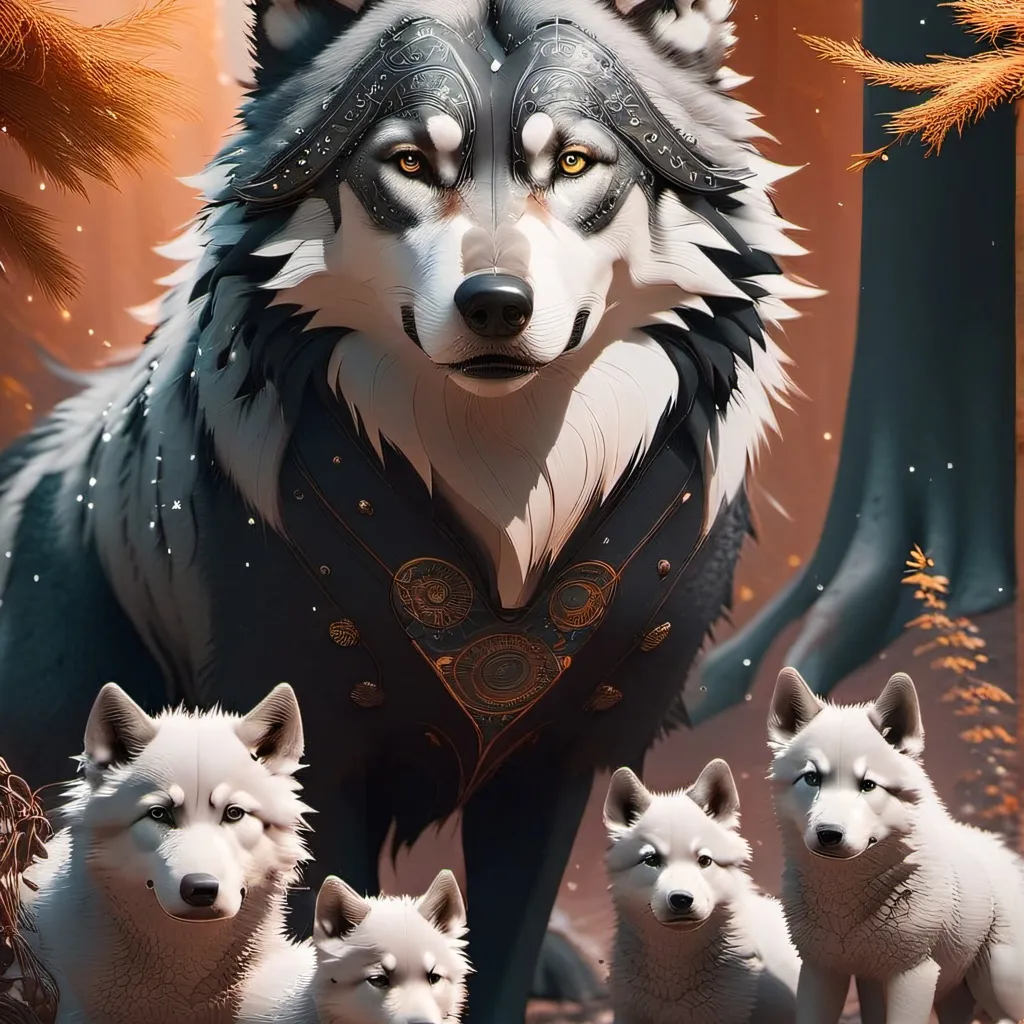 chat with ai character: your wolf family..