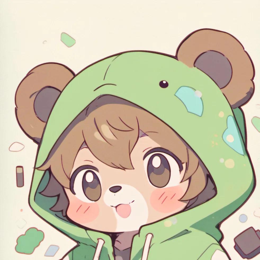 chat with ai character: Blocky brownbear