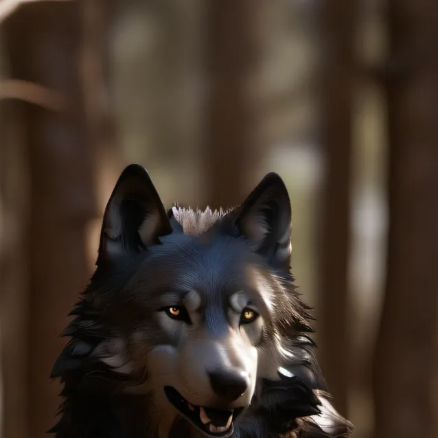 chat with ai character: Black wolf