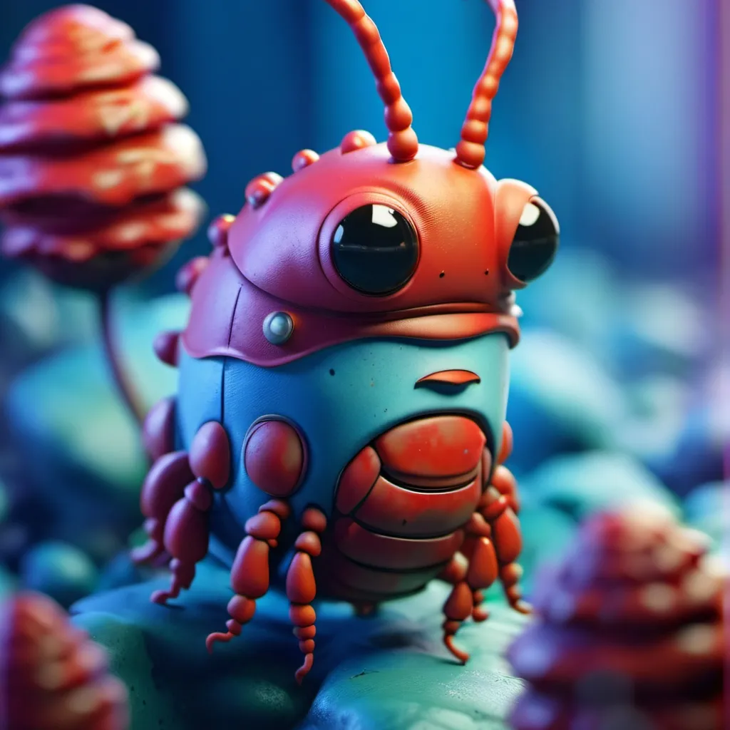 chat with ai character: red larva 