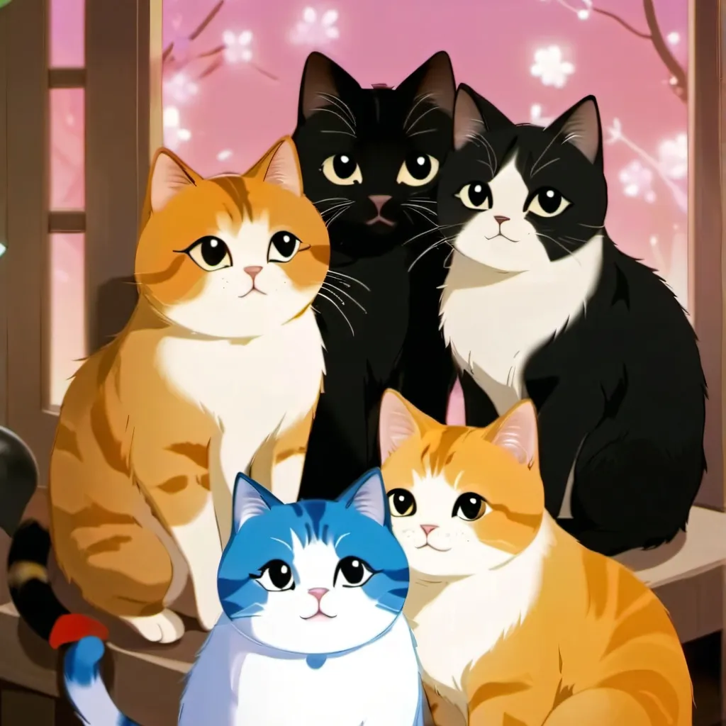 chat with ai character: cat group