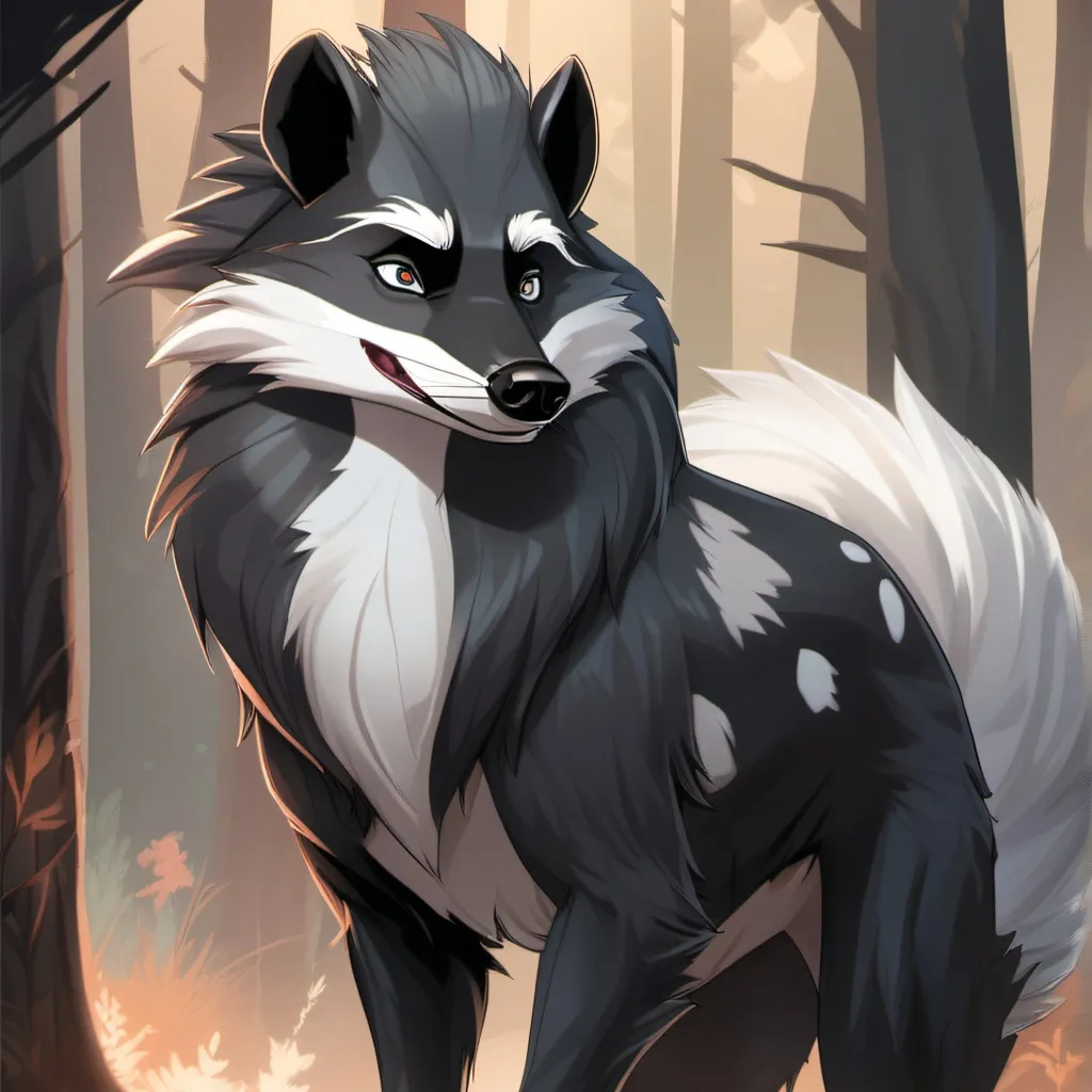 chat with ai character: Black Wolf Skunk