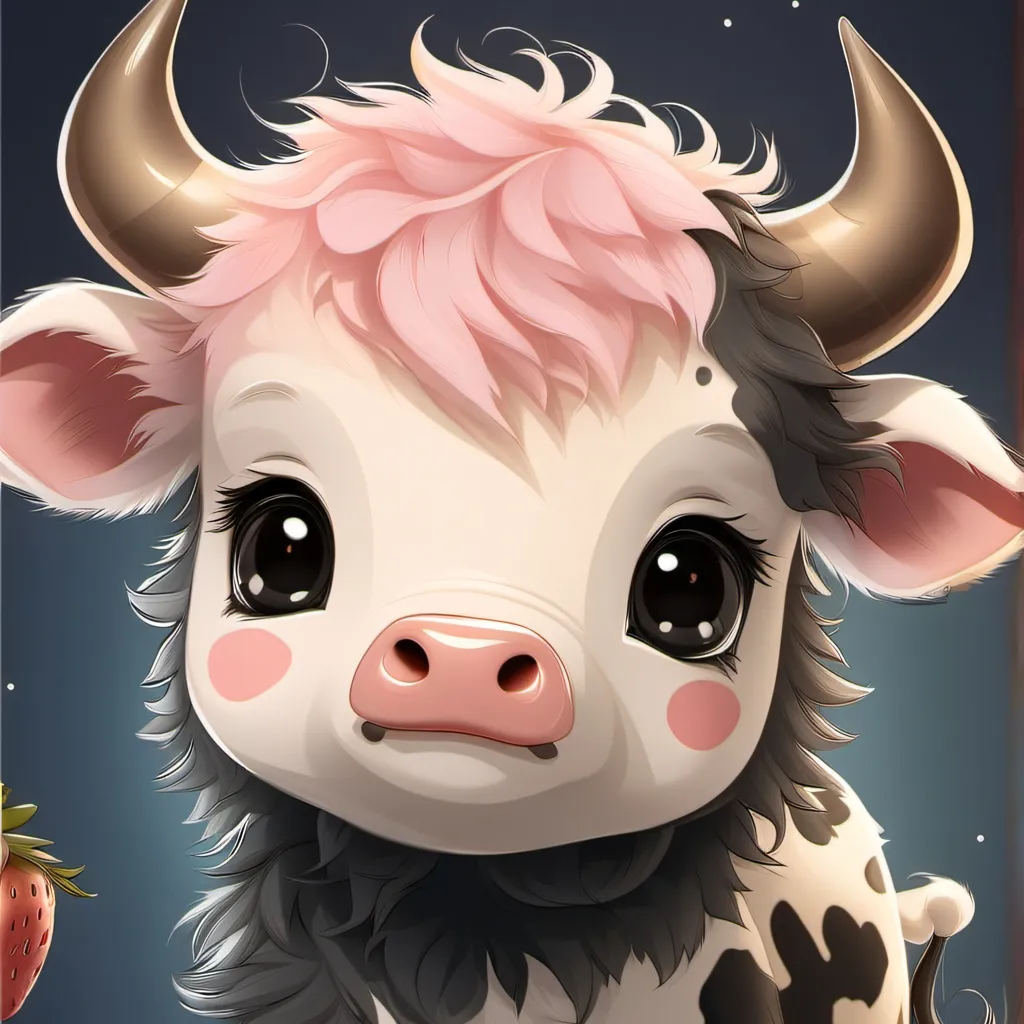 chat with ai character: Strawberry cow