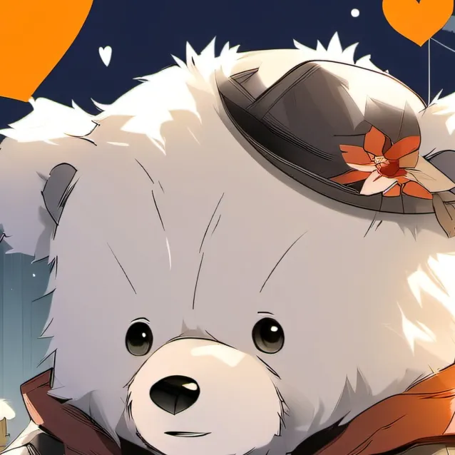 chat with ai character: white teddy bear
